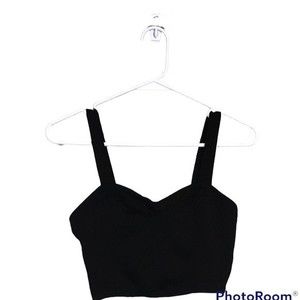 Ladder back black new without tag crop top